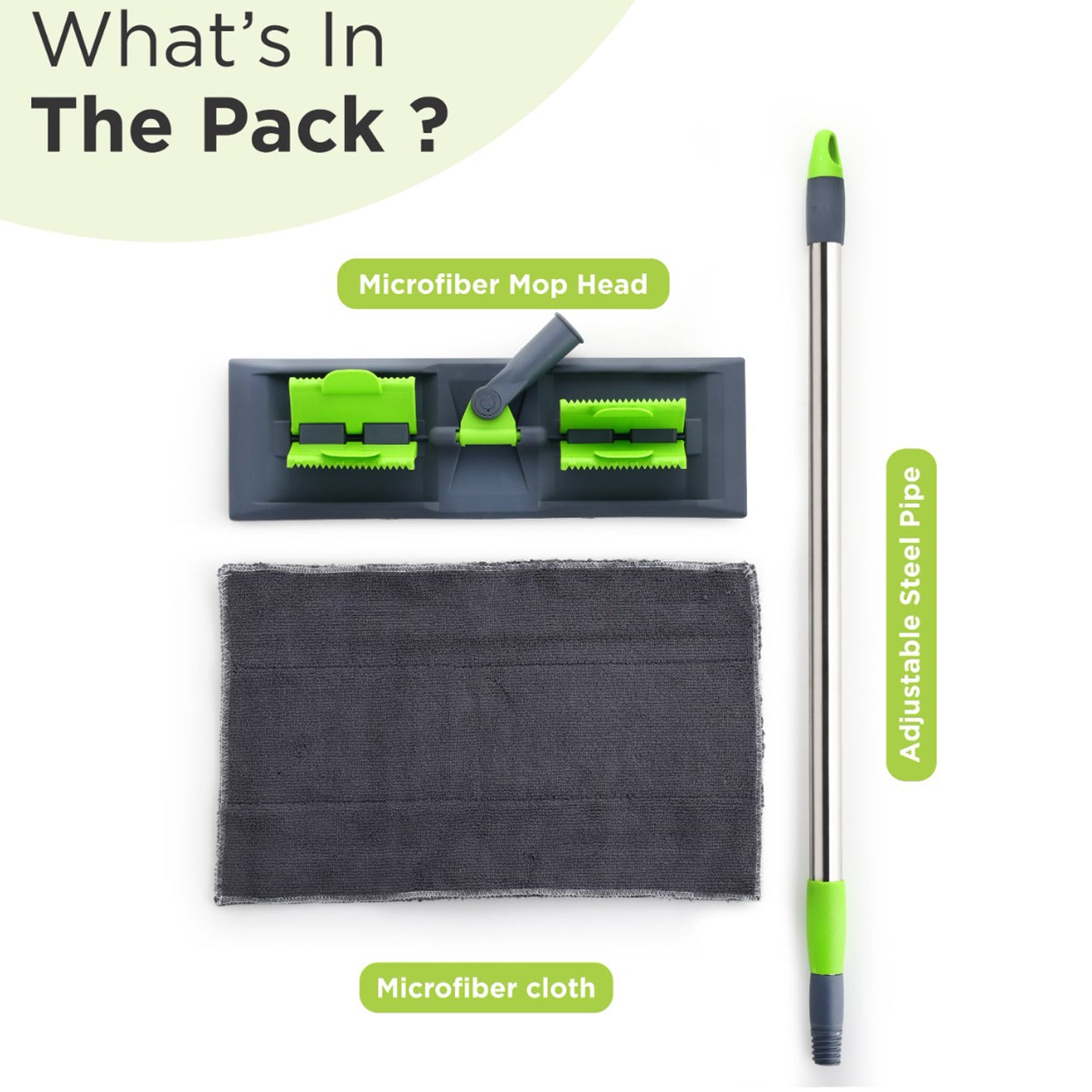 8710 Multipurpose Wet And Dry Cleaning Microfiber Flat Mop Floor Cleaning Mop With 360 Degree Rotating Head And Telescopic Handle Steel Rod Long Handle Dry Mops Standard (1 Piece Multi-colour)