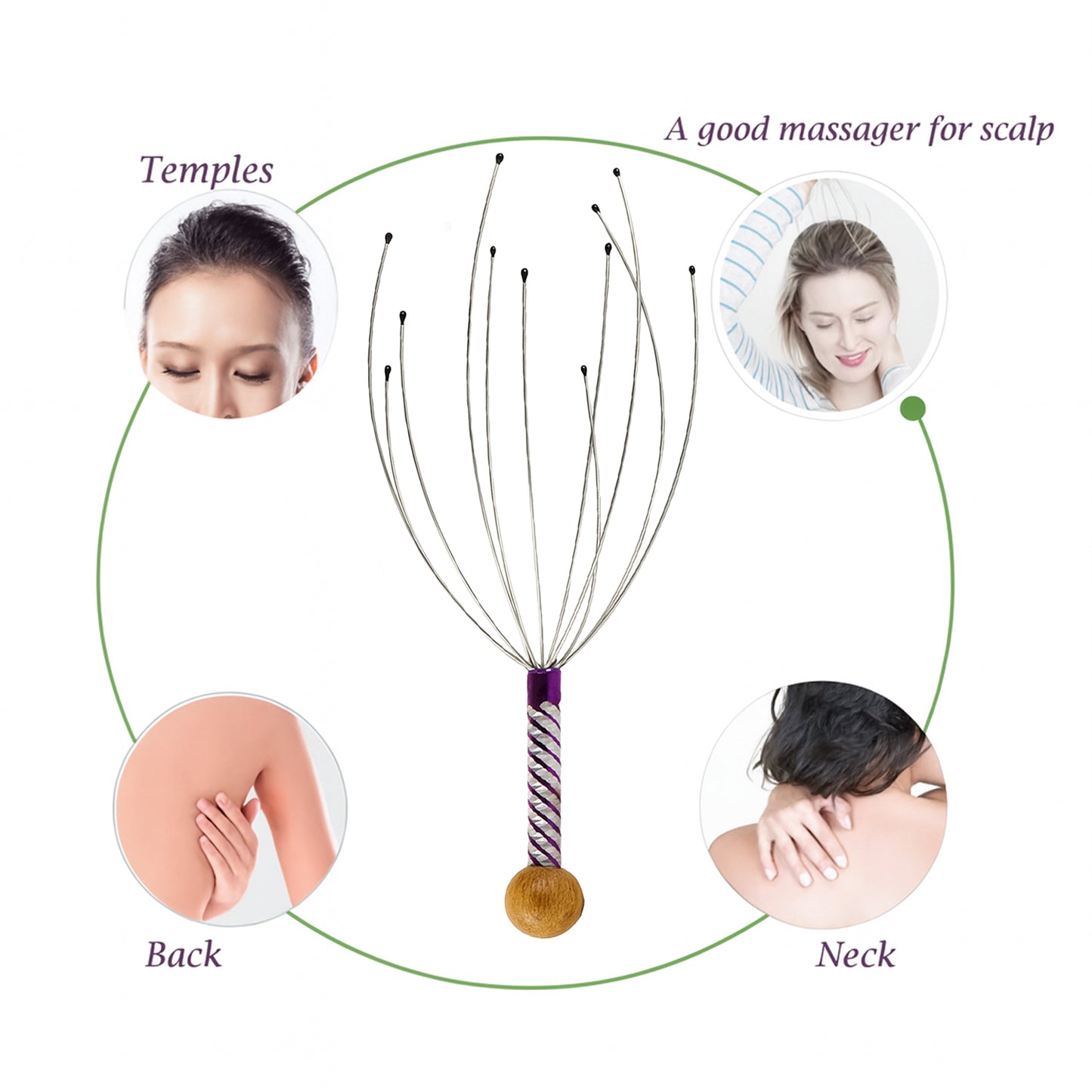 Handy Scalp Head Massager - (1 Pc)